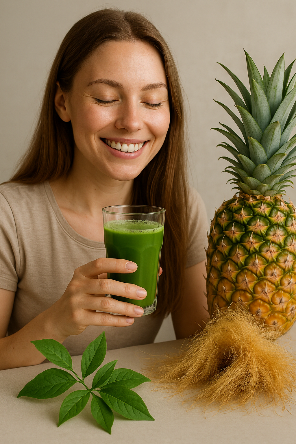 Matcha Kiraz Saplı & Mısır Püsküllü Bromelain