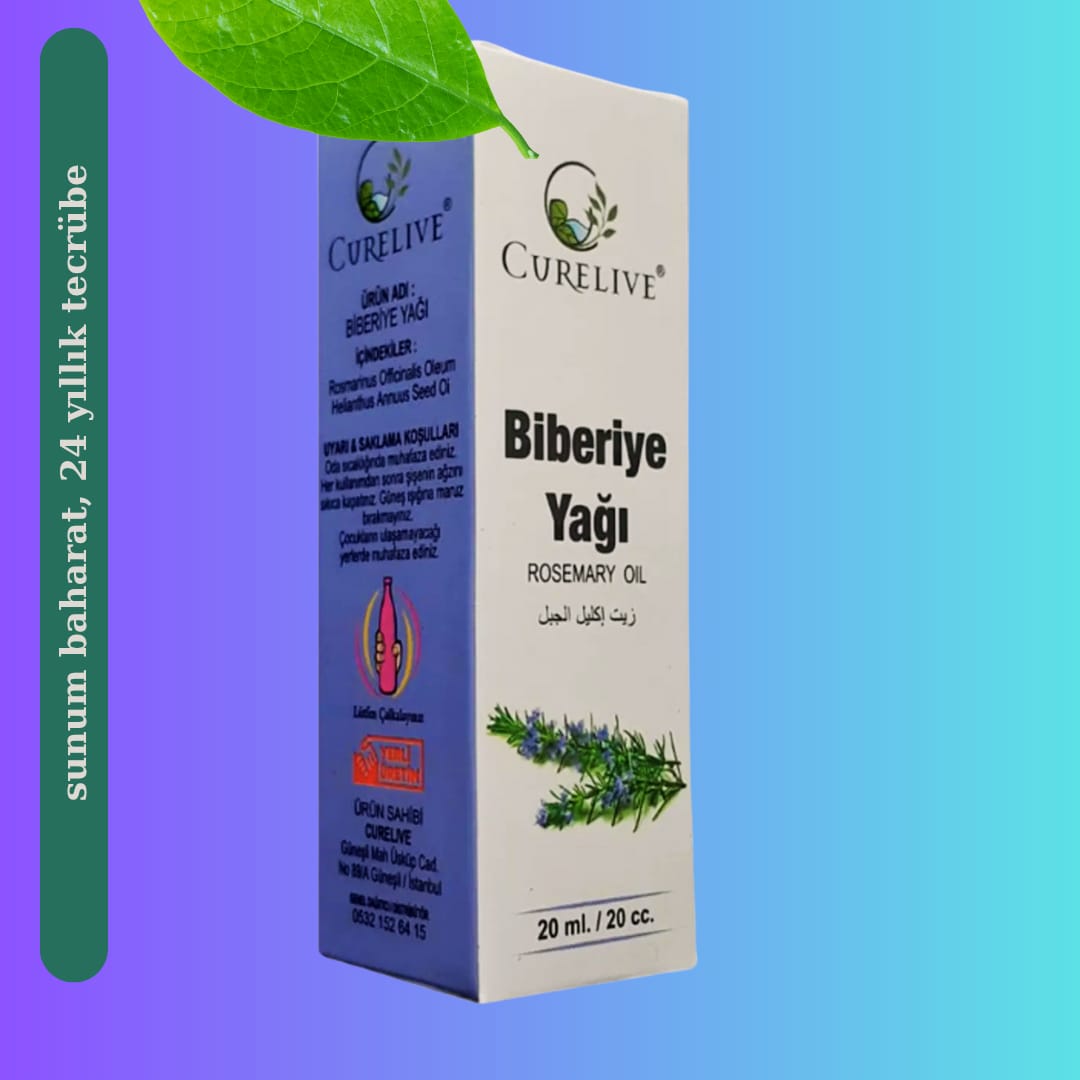 Biberiye Yağı 20 ml (Cam Şişe) 