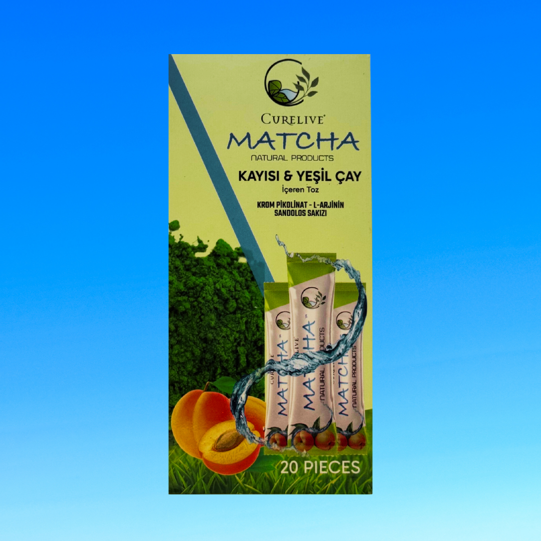 Matcha Kayısı & Yeşil Çay İçeren Toz Krom Pikolinat, L-Arjinin, Sandaloz Sakızı 20 Pieces 2