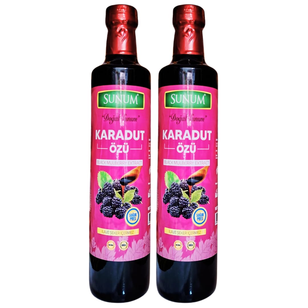 Sunum Saf ve Katkısız Doğal Karadut Özü Özel Cam Şişe Net 700 Gr. 2