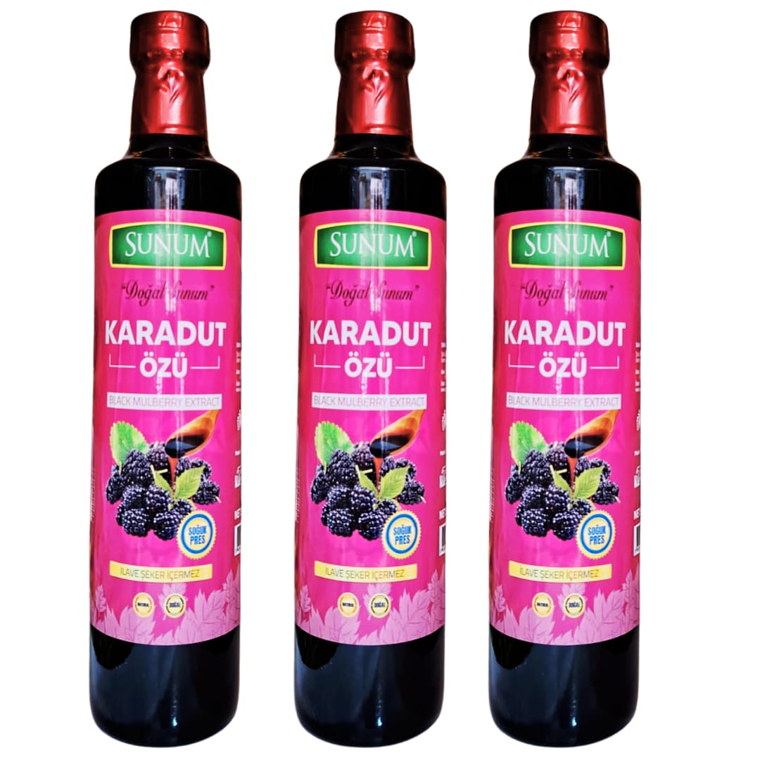 Sunum Saf ve Katkısız Doğal Karadut Özü Özel Cam Şişe Net 700 Gr. 3