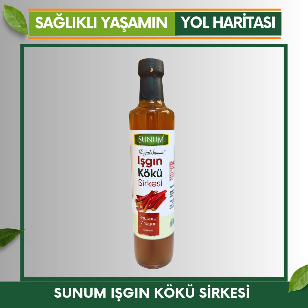 Sunum Işgın Kökü Sirkesi Cam Şişe 500 ml. 1