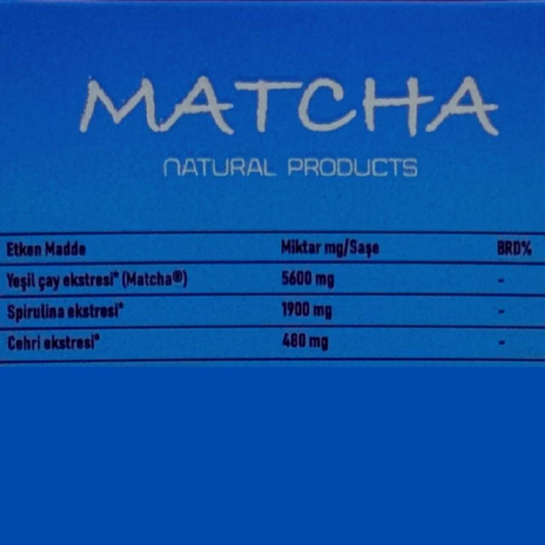 Matcha Spirulina & Cehri & Yeşil Çay İçeren Toz 20 Pieces 1