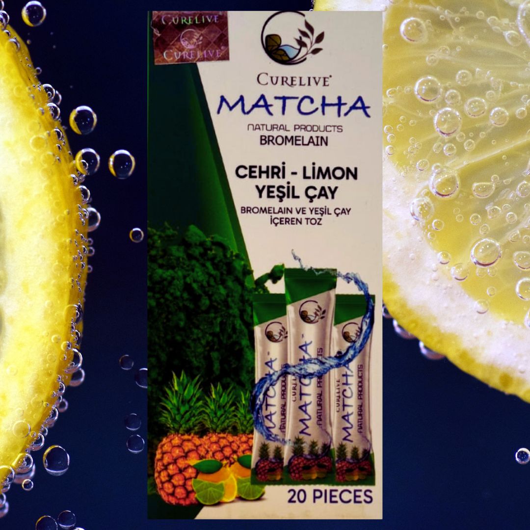Matcha Cehri & Limon & Yeşil Çay İçeren Toz 20 Pieces