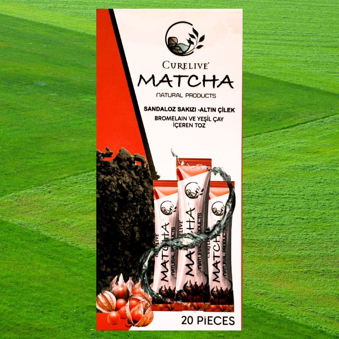 Matcha Sandaloz Sakızı & Altın Çilek İçeren Toz 20 Pieces