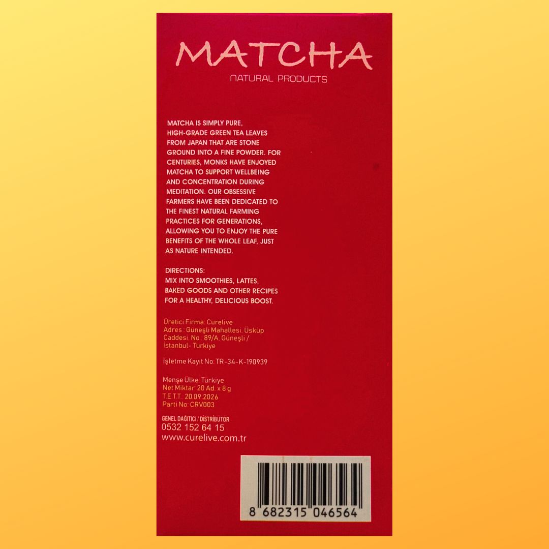 Matcha Spirulina L-Karnitin Bromelain İçeren Toz 20 Pieces 3