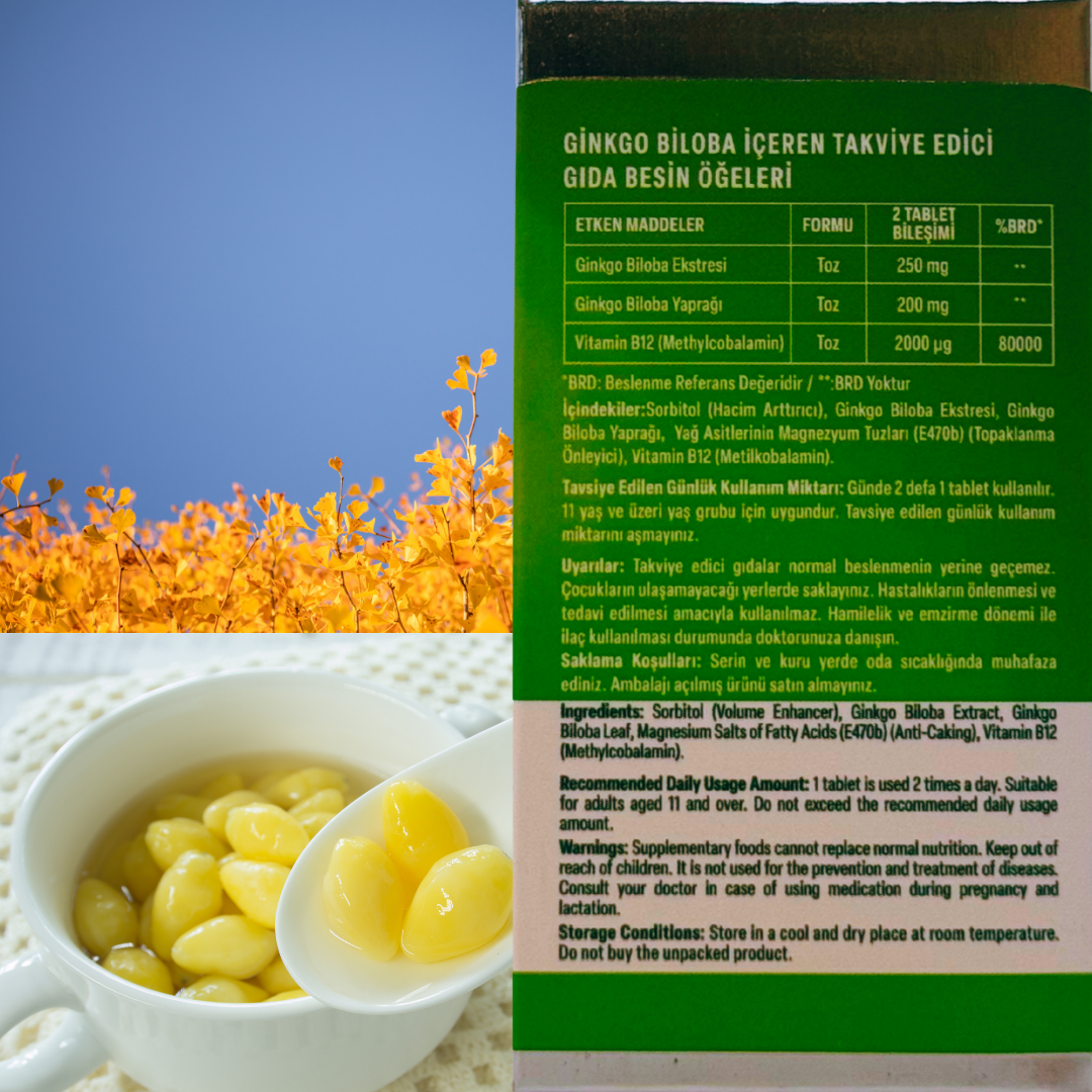 Alftamin Gingko  Biloba Ekstresi içeren Takviye ( 60 Tablet ) 1