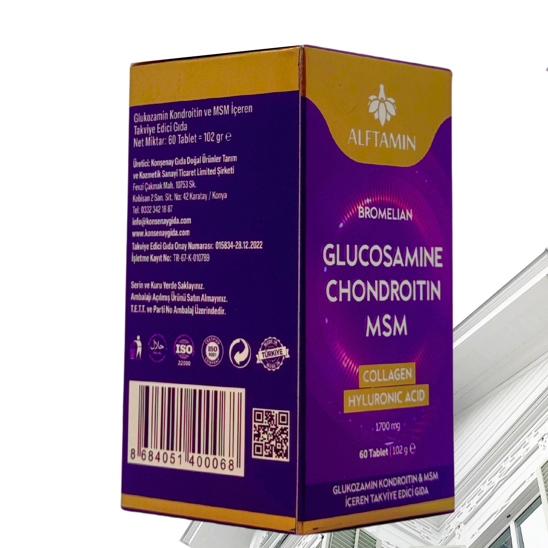 Alftamin Glucosamine Chondroitin  MSM Collagen Hyluronic Acid 1700 mg. ( 60 Tablet ) 1