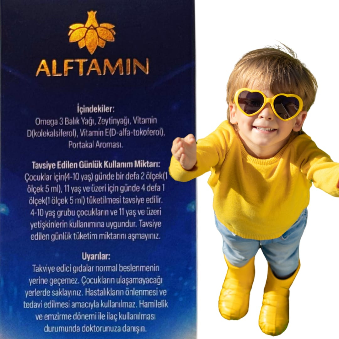 Alftamin Kids Omega 3 Balık Yağı 150 ml. Şurup 6