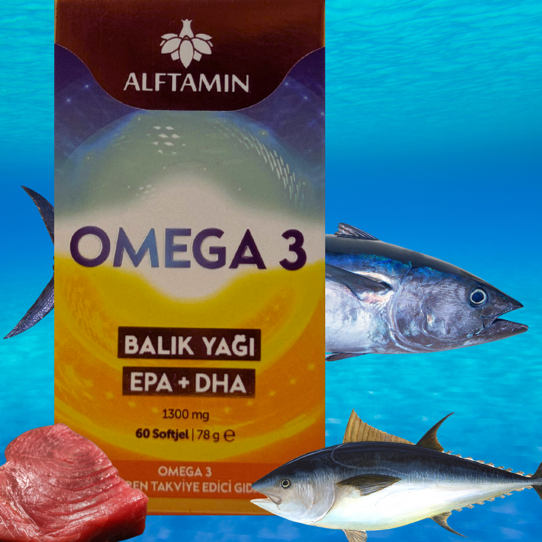 Alftamin Omega 3 Balık Yağı EPA + DHA 1300 mg. 60 Soft Jel / 78g e 2
