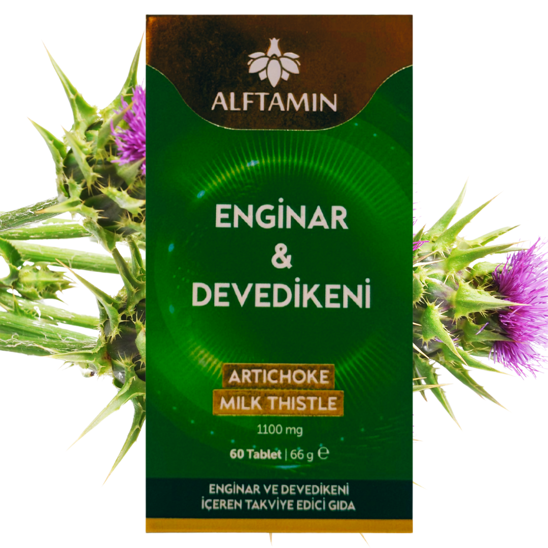 Alftamin Enginar & Deve Dikeni Artichoke Milk Thistle 110 mg. ( 60 Tablet ) 66 g e 2