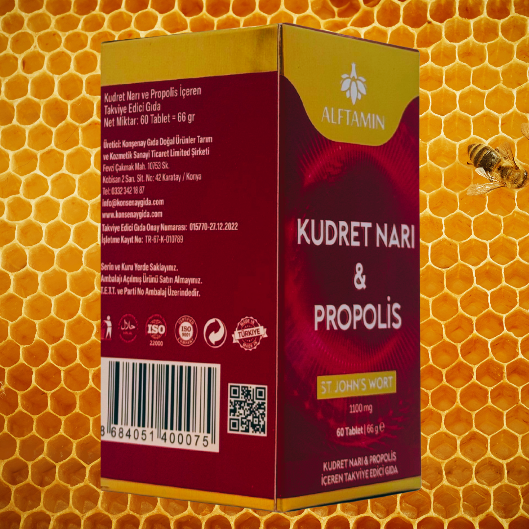 Alftamin Kudret Narı & Propolis St. Jhon's Wort 1100 mg ( 60 Tablet ) 66 g e