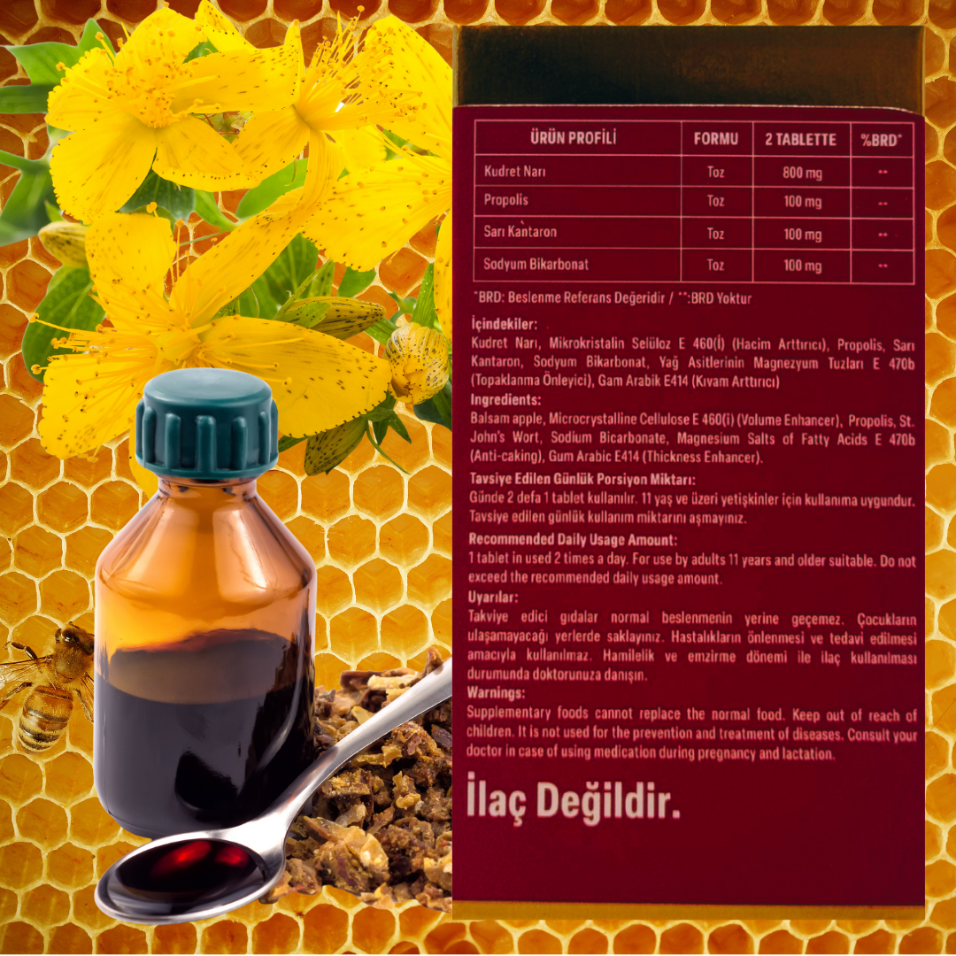 Alftamin Kudret Narı & Propolis St. Jhon's Wort 1100 mg ( 60 Tablet ) 66 g e 3
