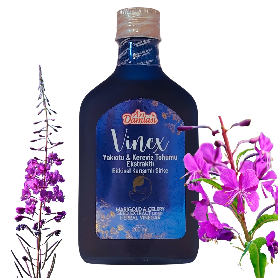 Arı Damlası Vinex 200 ml Yakı Otu & Kereviz Tohumu Ekstratlı Bitkisel Karışımlı Sirke 