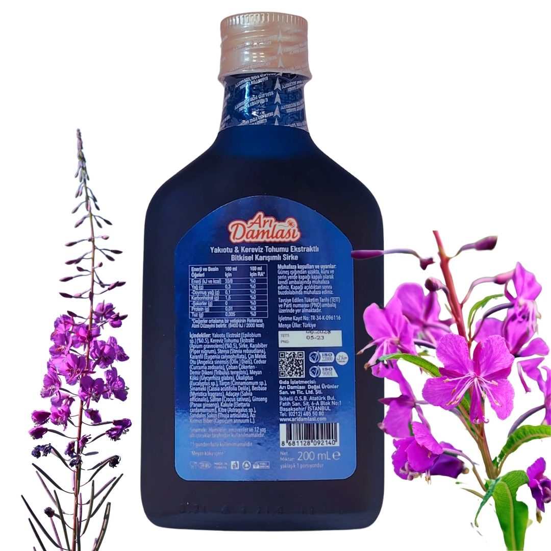 Arı Damlası Vinex 200 ml Yakı Otu & Kereviz Tohumu Ekstratlı Bitkisel Karışımlı Sirke  1
