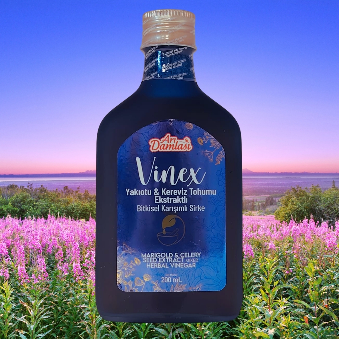 Arı Damlası Vinex 200 ml Yakı Otu & Kereviz Tohumu Ekstratlı Bitkisel Karışımlı Sirke  2
