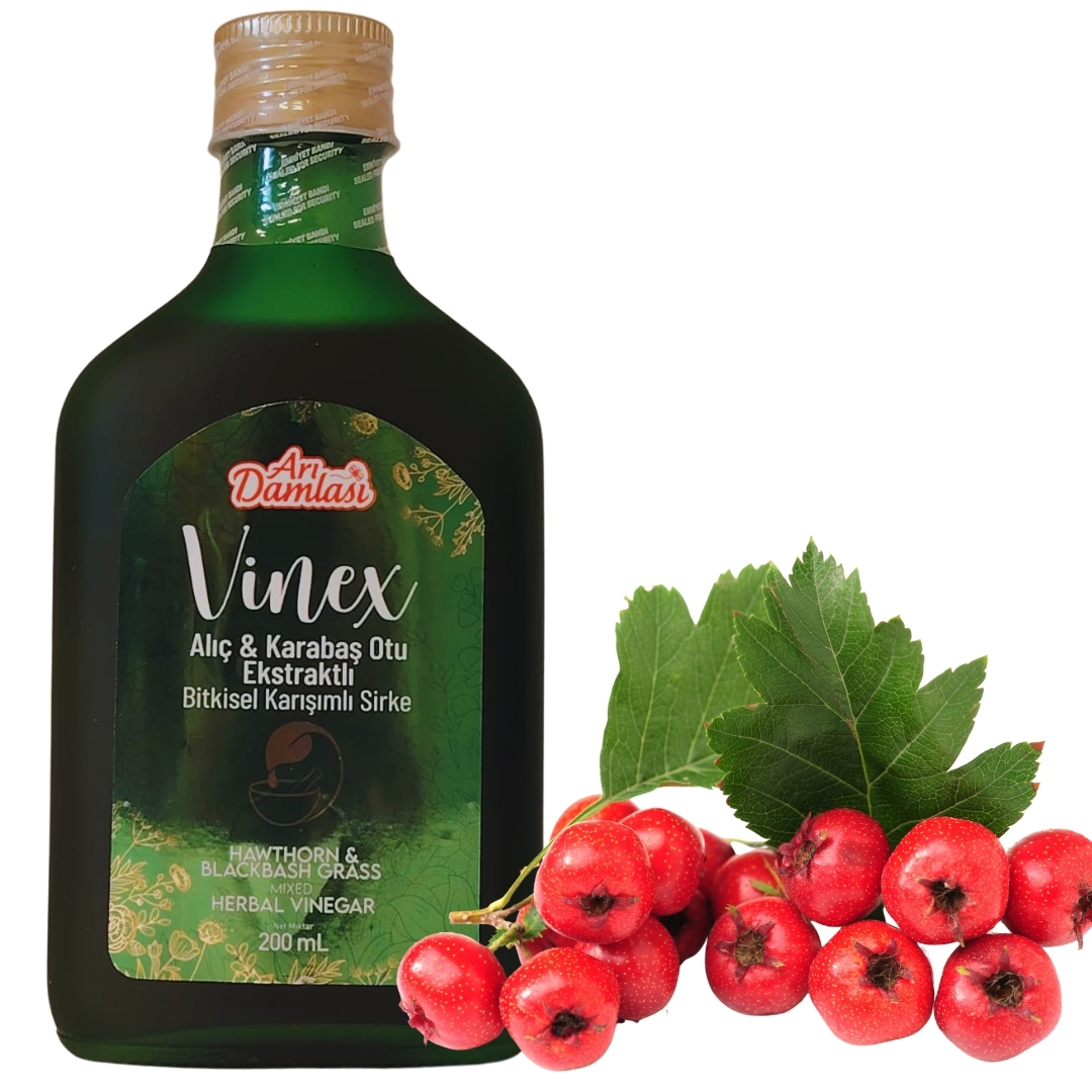 Arı Damlası Vinex 200 ml Alıç & Karabaş Otu Ekstraktlı Bitkisel Karışımlı Sirke 