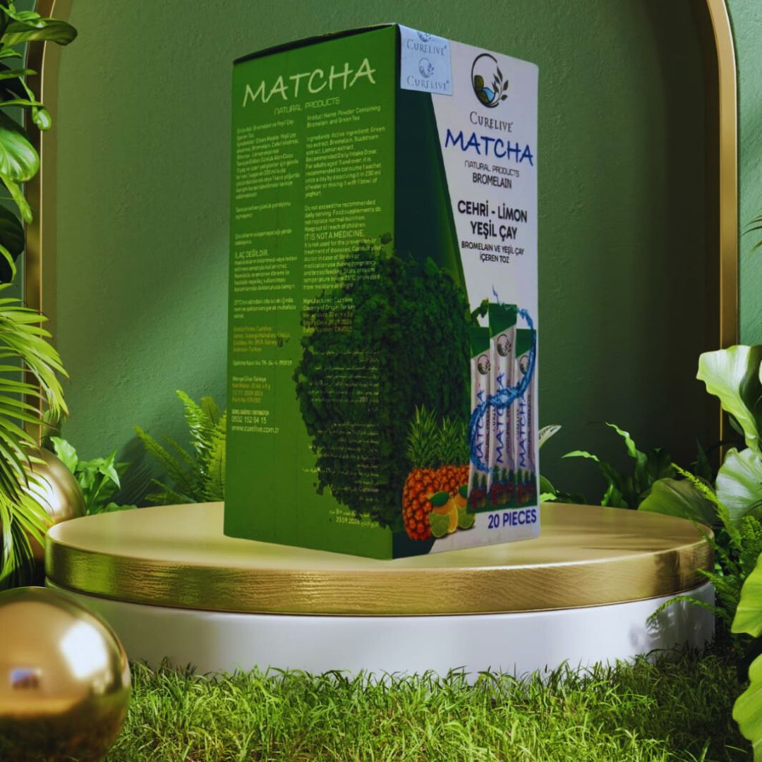 Matcha Cehri & Limon & Yeşil Çay İçeren Toz 20 Pieces 1