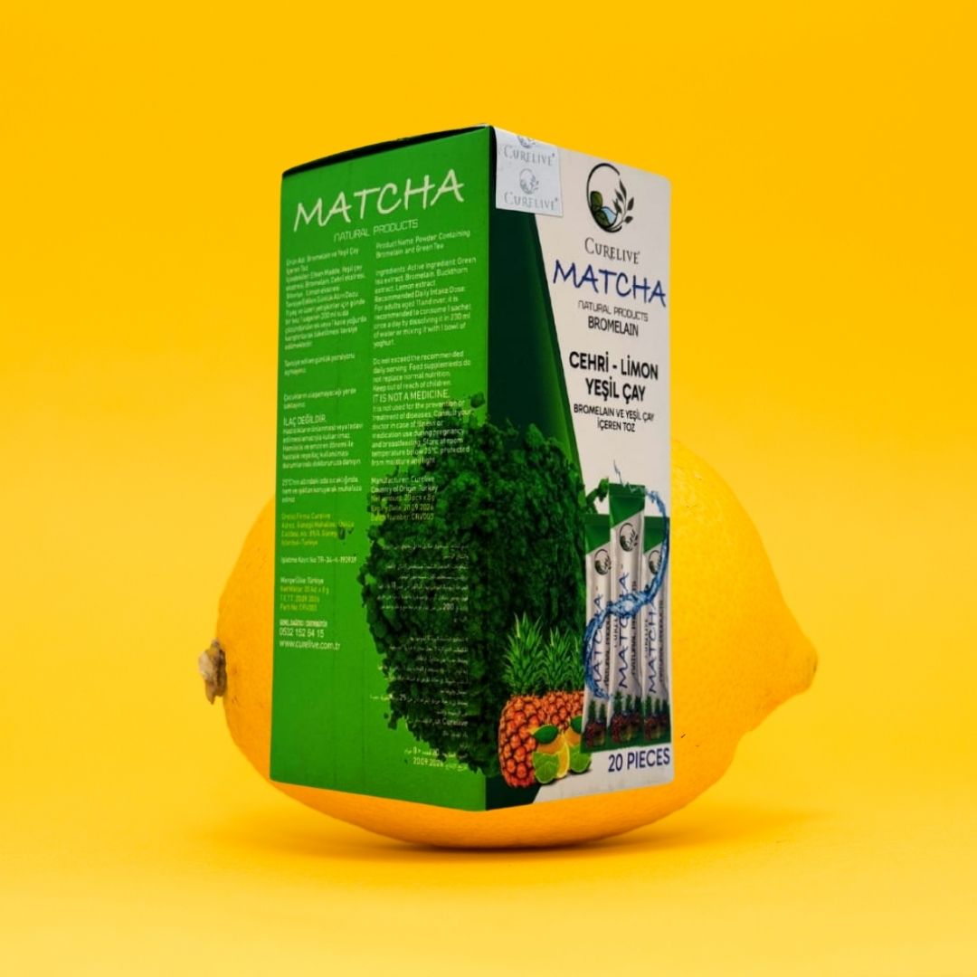 Matcha Cehri & Limon & Yeşil Çay İçeren Toz 20 Pieces 3