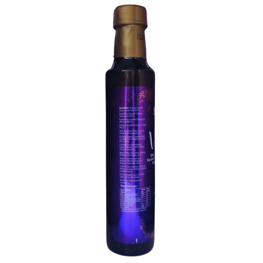 Arı Damlası Vinex  Enginar Devedikeni & Karahindiba & Zerdeçal Eks. Bitkisel Karışımlı Sirke 250 ml EDK & TURMERİC  4