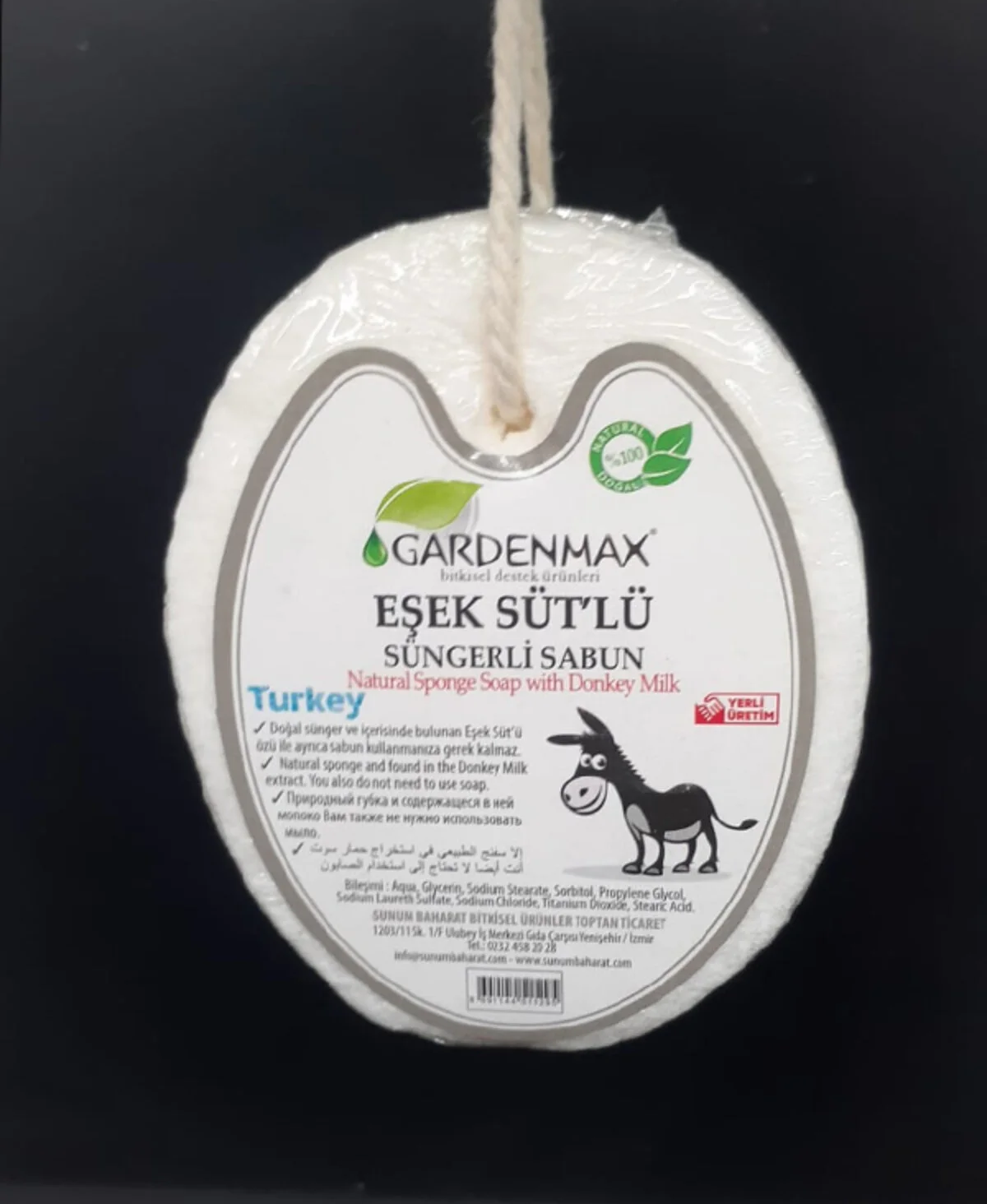 GARDENMAX EŞEK SÜTLÜ SÜNGERLİ SABUN
