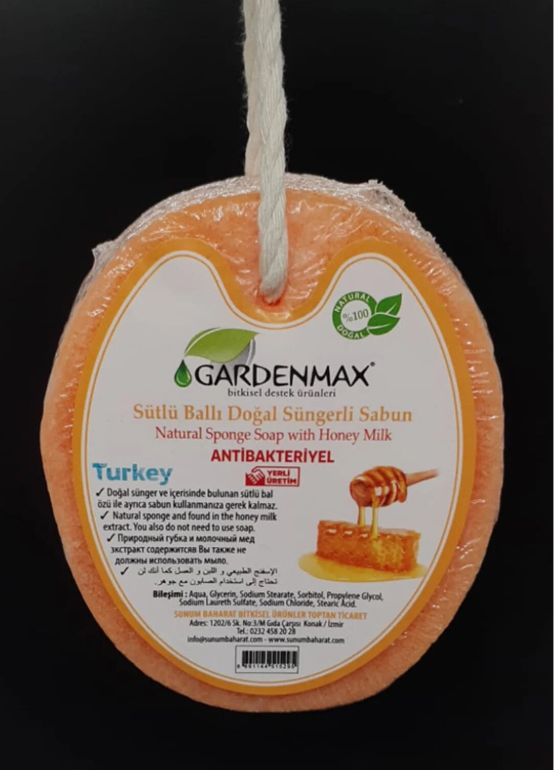 GARDENMAX SÜTLÜ BALLI SÜNGERLİ SABUN