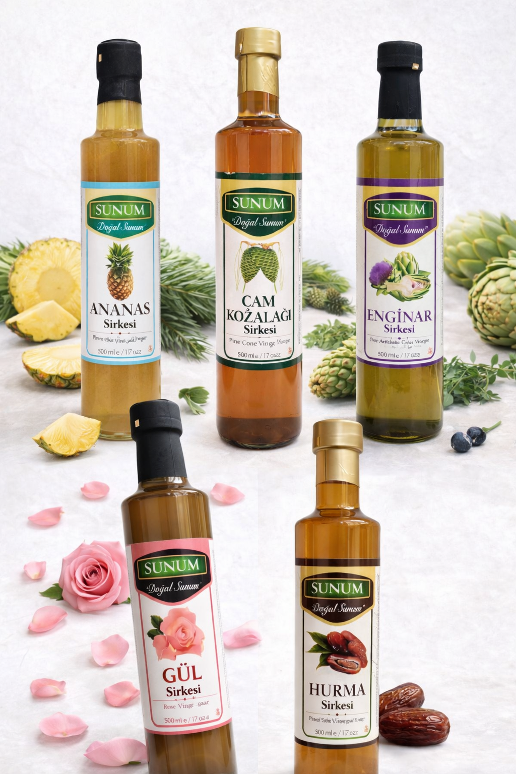 Sunum Gül Sirkesi 500 ml. 2